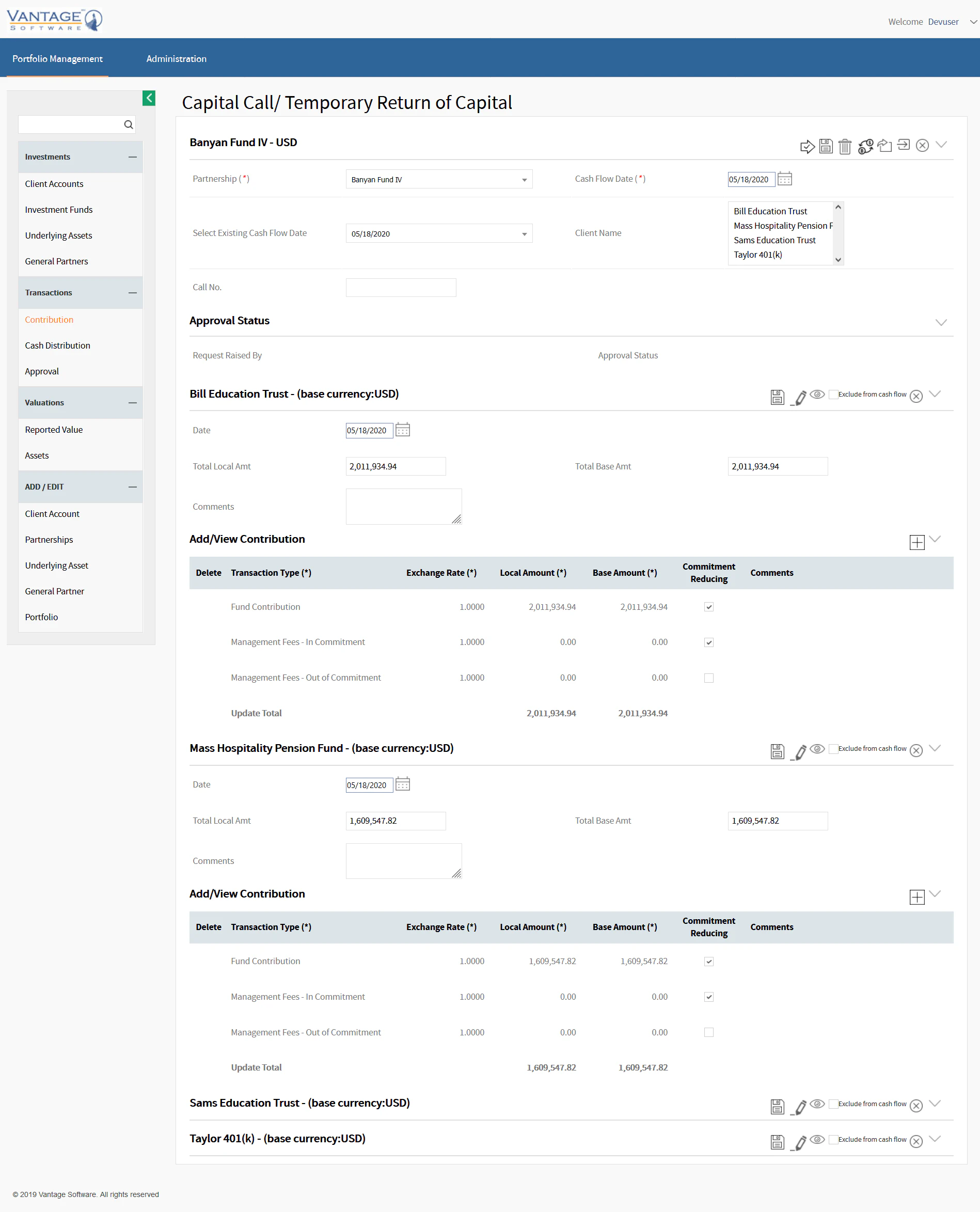 screenshot of First Rate Vantage